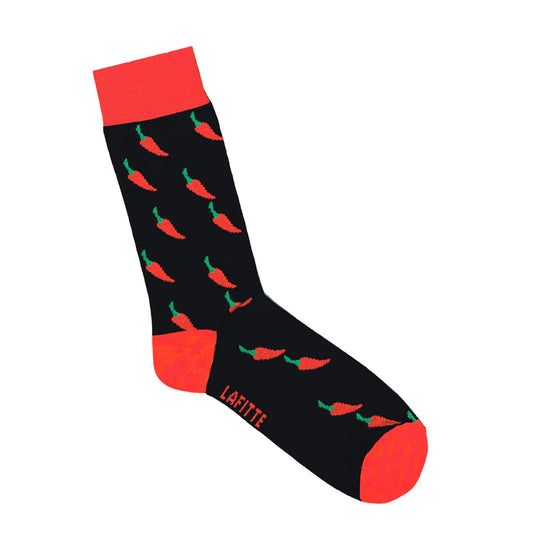 Socks. Chilli, Black & Red. Made in Australia