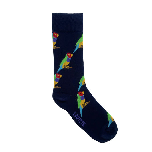 Finch Bamboo Socks. Navy. Handmade in Australia.