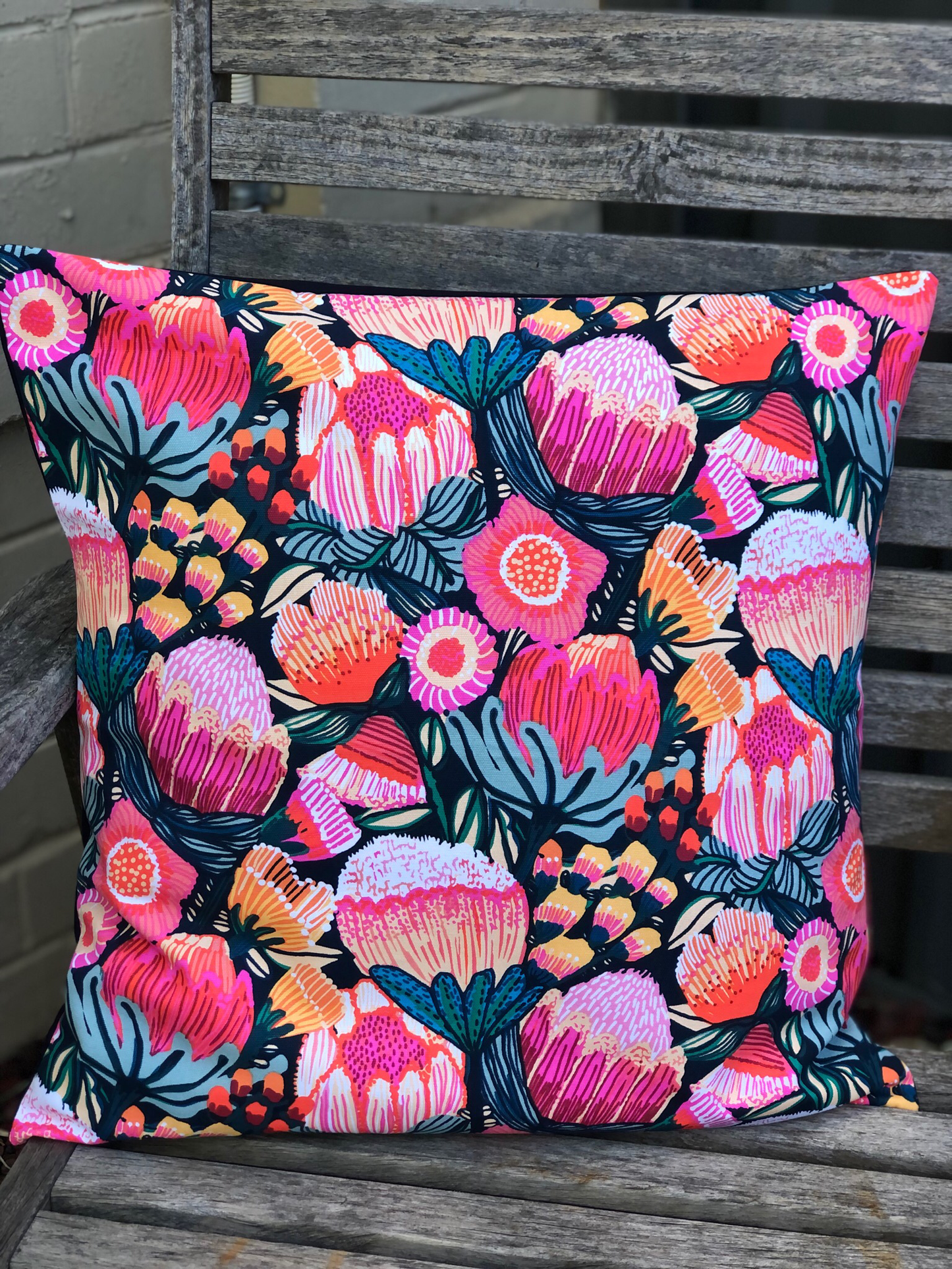 Cushion Cover Square - Australian Flowers 45x45. Handmade in Australia