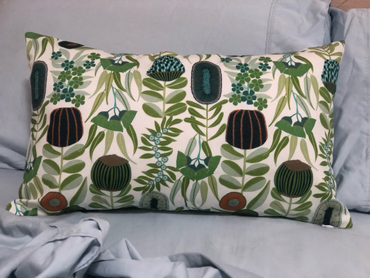 Cushion Cover - Dusk Floral Rectangle 30X50cm. Handmade in Australia