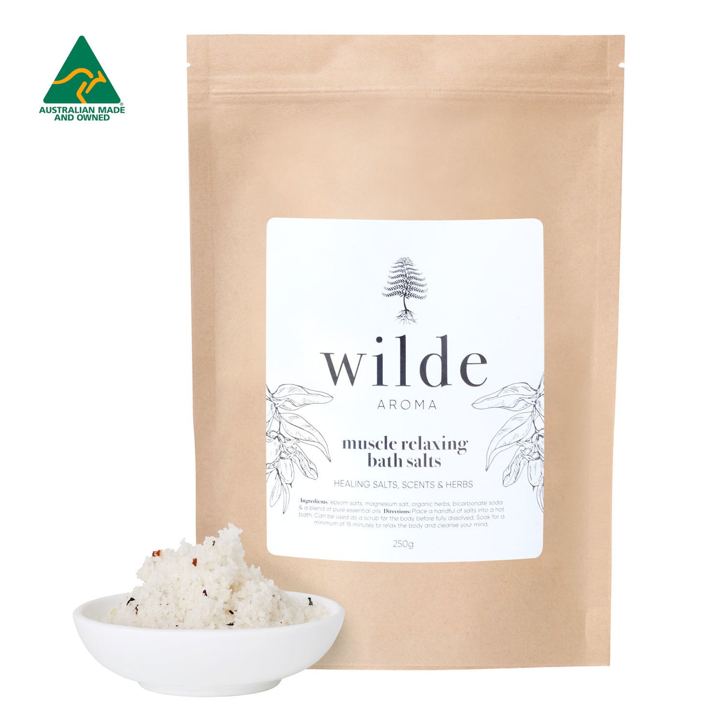 Wilde Muscle Relaxing Bath Salts - Made in Australia