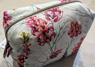 Grevillea Box Makeup Bag Pouch. Fully lined.  Handmade in Australia