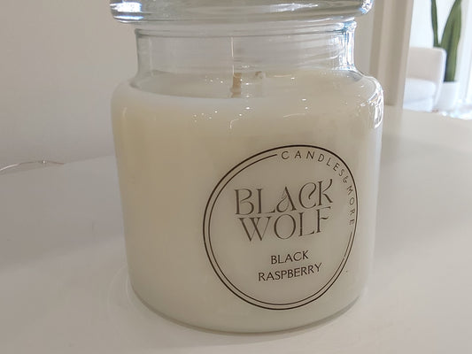 Black Wolf Candle Black Raspberry. Handmade in Australia